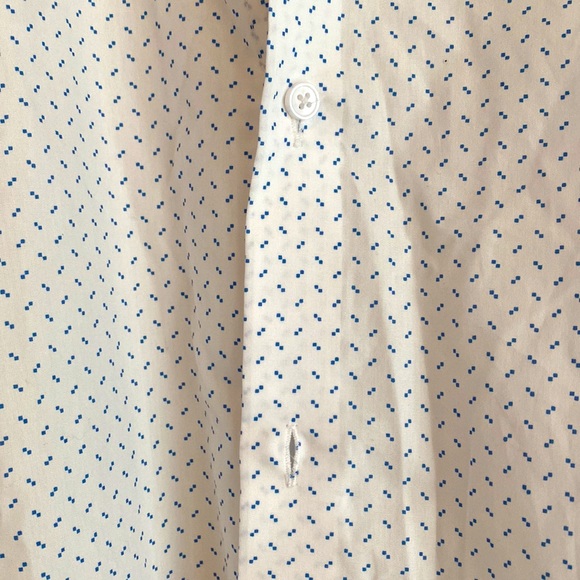 Men’s Crisp White Shirt w pattern from Stitch Fix L - Picture 3 of 6